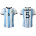Billige Argentina Leandro Paredes #5 Hjemmebane Fodboldtrøjer VM 2022 Kortærmet